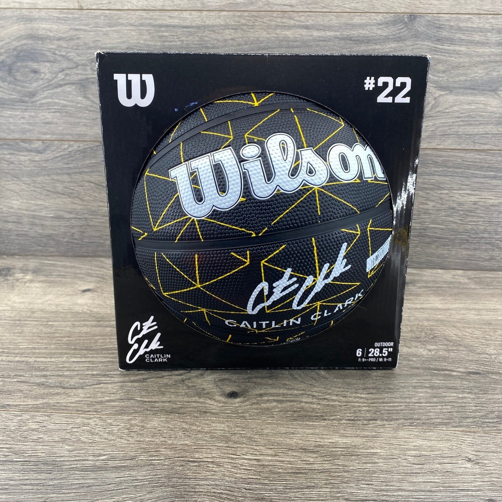 Wilson Basketball Caitlin Clark Youth/Womens Size 6 Black Gold Signature Series